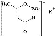 Acesulfame Potassium, chemical structure, molecular formula, Reference ...