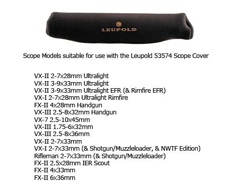 Leupold Scope Covers | Uttings.co.uk