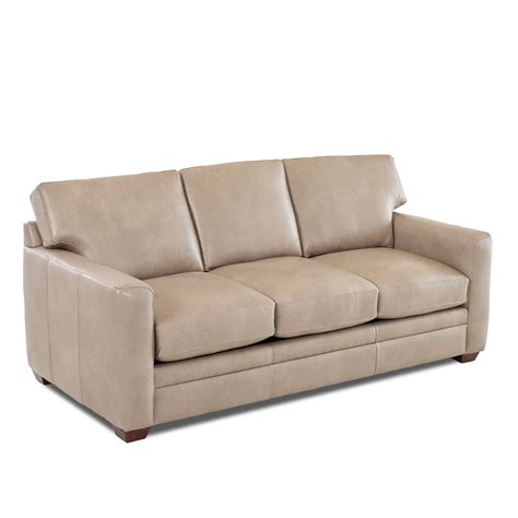 Wayfair Custom Upholstery Carleton Leather Sofa & Reviews | Wayfair