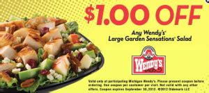 With these Wendys Printable Coupon get a $1.00 OFF in any Wendys Large ...