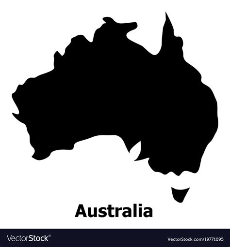 Australia map icon simple style Royalty Free Vector Image