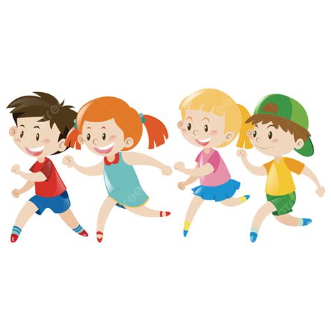 Hand Drawn Children PNG Picture, Hand Drawn Cartoon Children Running ...