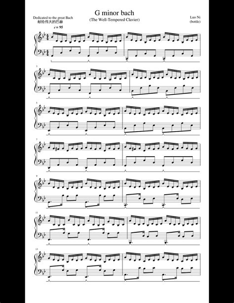 G Minor Bach (Original) sheet music for Piano download free in PDF or MIDI