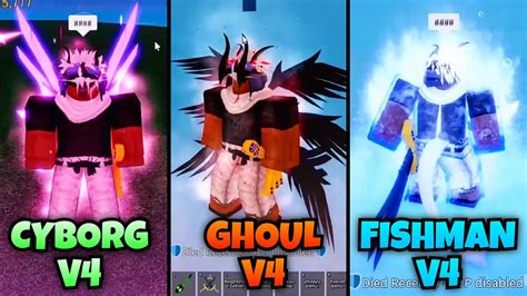 Cyborg V4, Ghoul V4, Fishman V4 Transformation Showcase!! [Blox Fruits ...