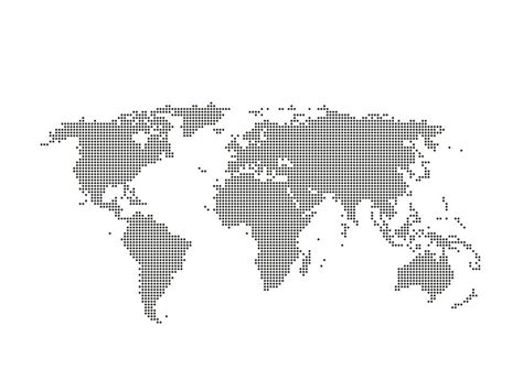 Dotted World Map Vector PNG vector in SVG, PDF, AI, CDR format