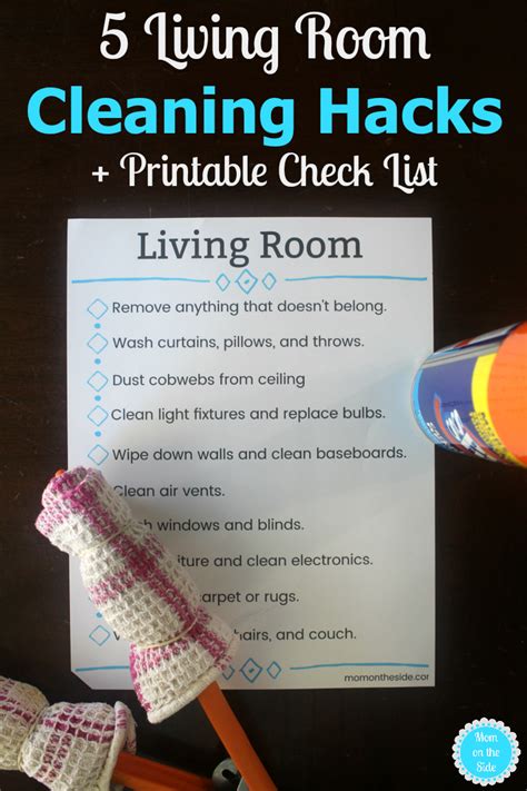 5 Living Room Cleaning Hacks + Check List | Mom on the Side