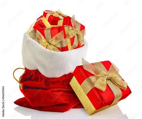 Santa sack full with presents Stock Photo | Adobe Stock