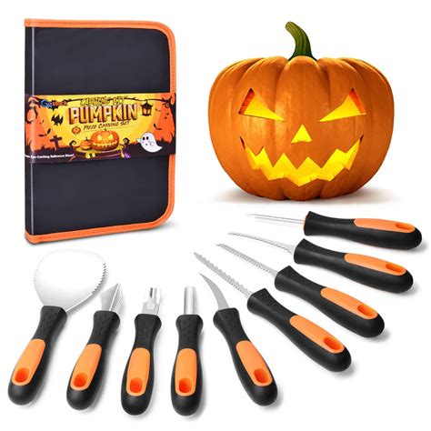 Buy GoStock Pumpkin Carving Kit, Upgrade Soft Grip Rubber Handle 9 ...