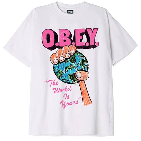 Obey The World Is Yours Heavyweight T-Shirt - Obey Clothing UK