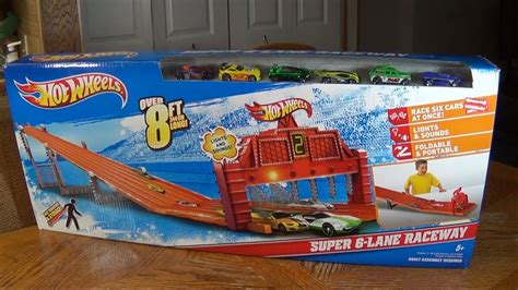 Super 6-Lane Raceway From Mattel Hot Wheels! - YouTube