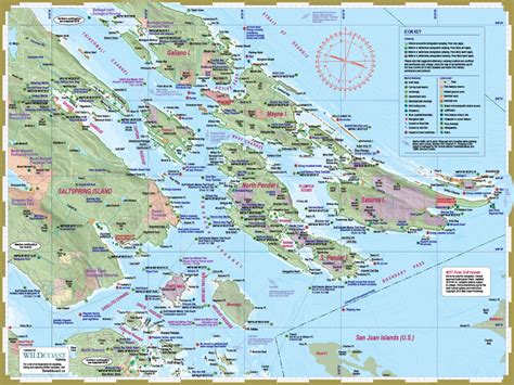 East Gulf Islands map/chart for kayaking and boating – Wild Coast ...