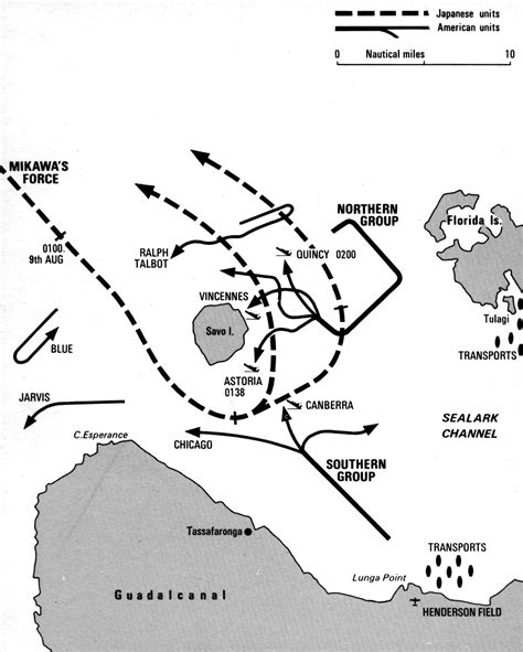 Naval Battle off Savo Island, Aug. 8-9, 1942