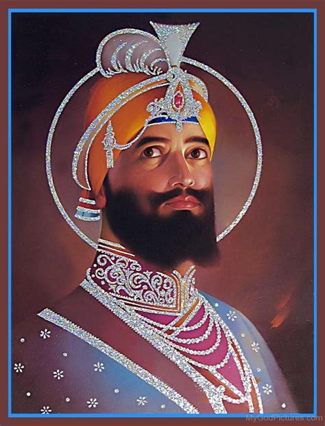 Glitter Image Of Guru Gobind Singh Ji