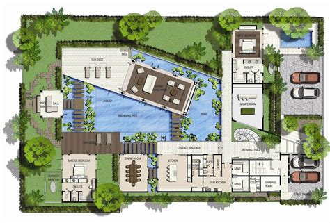 Pin by Mahmoud Hussain on Manual Sketches | Villa plan, Ground floor ...