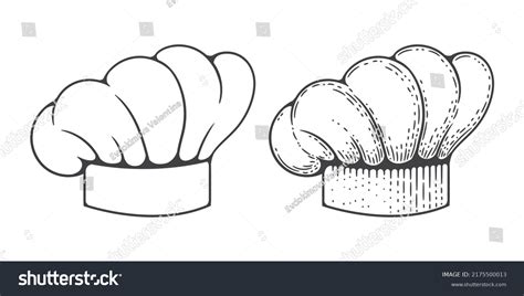 Chef Hat Sketch Vintage Engraving Style Stock Vector (Royalty Free ...