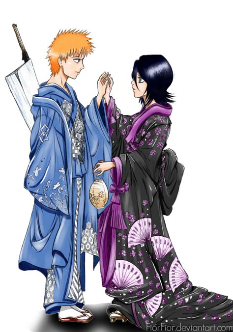 Ichigo Kurosaki and Rukia Kuchiki by FiorFior on DeviantArt