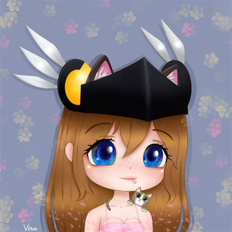 Black valkyrie catgirl headshot (roblox character) by Virzaa on DeviantArt