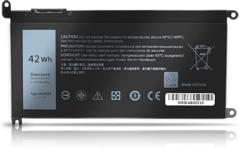 Computers & Accessories 42Wh WDX0R Laptop Battery for DELL Inspiron 13 ...