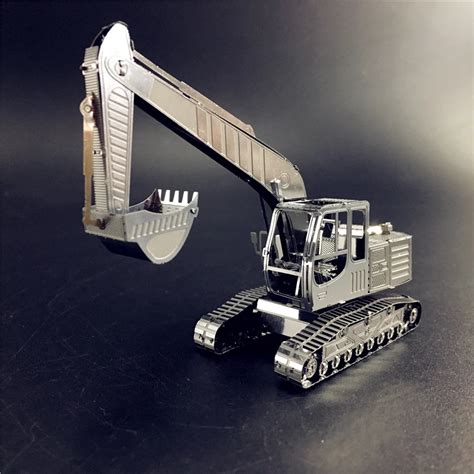 MMZ MODEL NANYUAN 3D Metal puzzle model kit Excavator vehicle Assembly ...