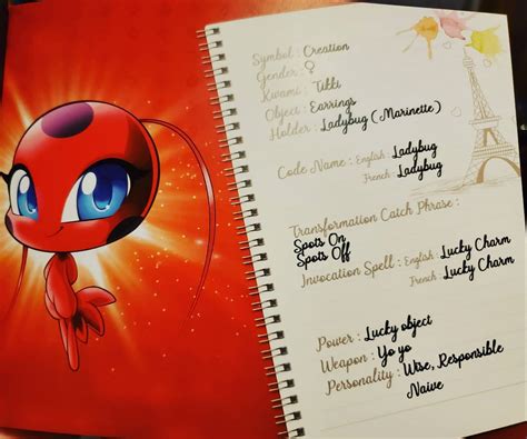 Miraculous Ladybug Kwamis official bio images from Kwamis book: Symbol ...