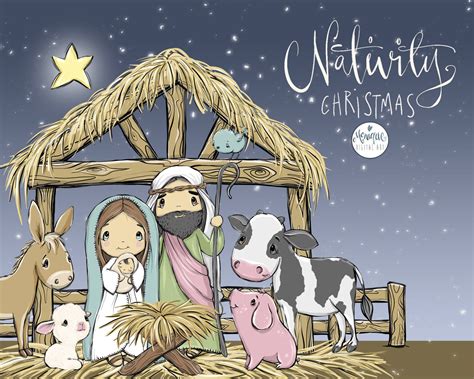 Christmas Nativity Scene Nativity Clipart Nativity - Etsy