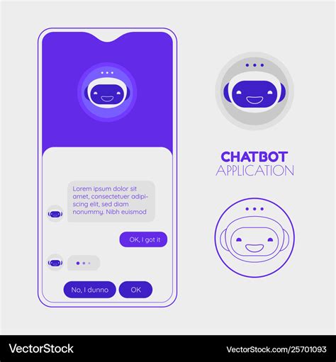 Chatbot mobile app concept trendy flat design Vector Image