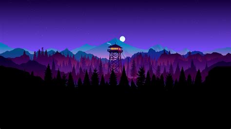 Firewatch Night-Time Scene - Fulfilled Request [2048x1152] : r ...