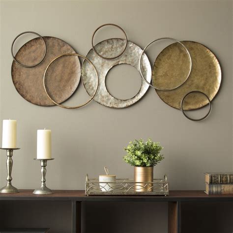 Modern Contemporary Style Abstract Metal Circles Wall Art Sculpture ...