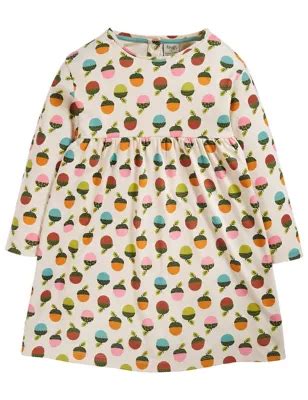 Organic Cotton Acorn Print Dress (0-10 Yrs) | Frugi | M&S