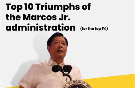 Top 10 triumphs of the Marcos Jr. administration (for the top 1%) – SPARK