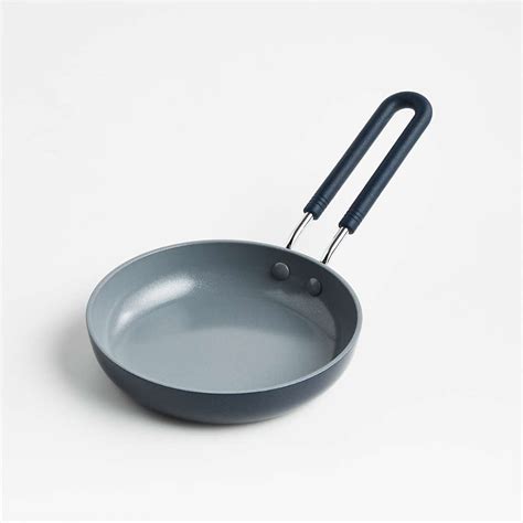 GreenPan Navy Ceramic Non-Stick 5" Mini Round Egg Pan | Crate & Barrel