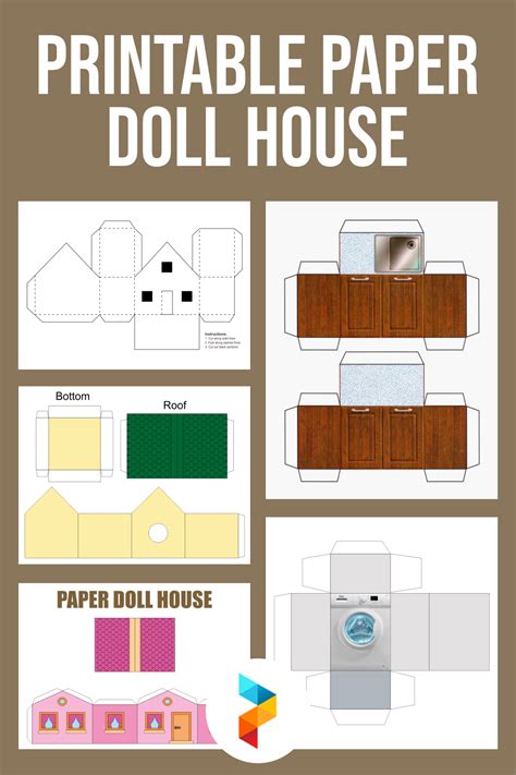 Printable Paper Doll House Template - Image to u