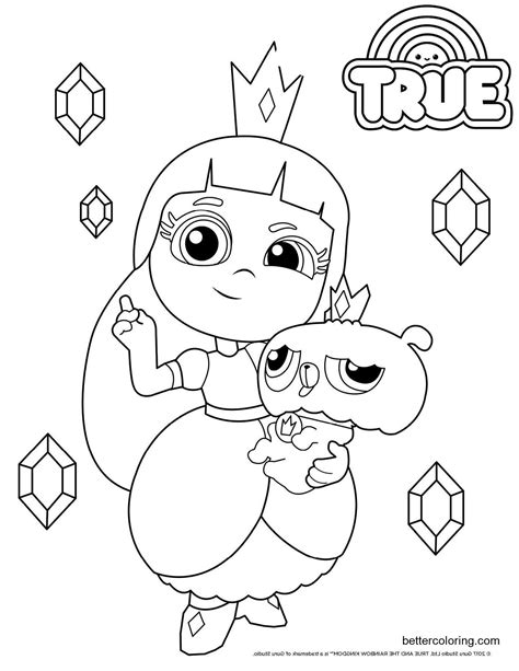 Grizelda and Frookie from True and the Rainbow Kingdom Coloring Pages ...