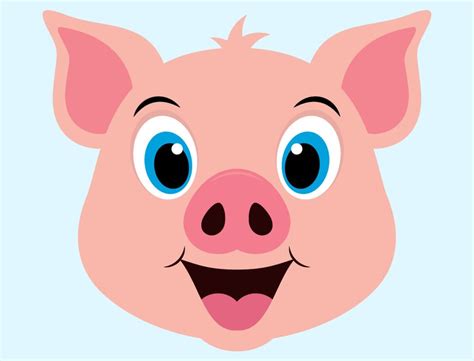 Cute Pig SVG Cut Files Pigs Clipart Pig Face Clip Art - Etsy