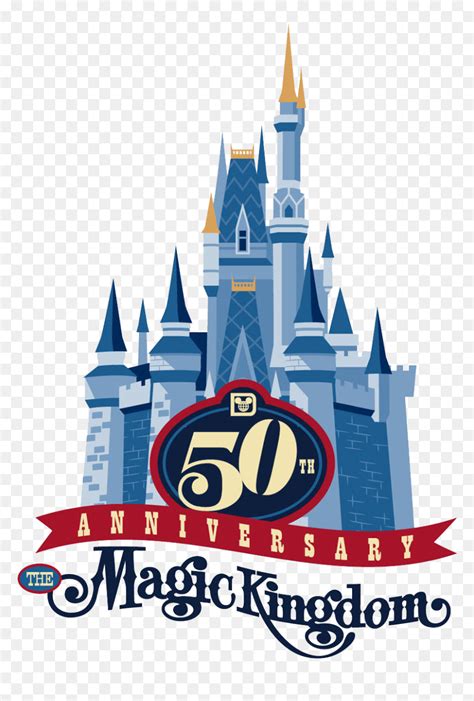 Wdw 50 - Disney Magic Kingdom Logo Png, Transparent Png - vhv