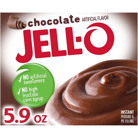 Jell-O Chocolate Instant Pudding Mix & Pie Filling, 5.9 oz. Box ...