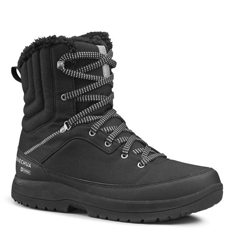 Buy Men's Snow Shoes WARM & WATERPROOF SH100 U-WARM High - Black Online ...