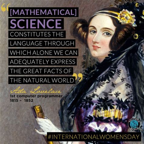 Ada Lovelace, 1st computer programmer | Science quotes, Ada lovelace ...