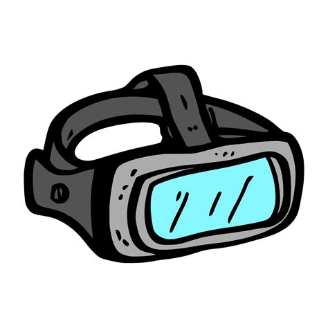 vr headset doodle illustration on isolated background 23105409 Vector ...