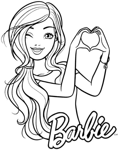 Barbie coloring page sheet wink