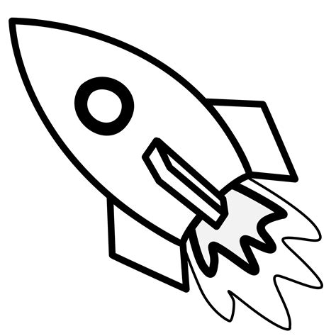 Space rocket clip art outline pics about space 2 image – Clipartix