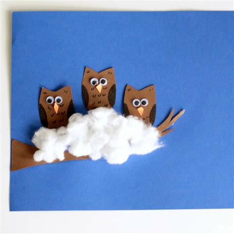 Cotton Ball Owl Babies Craft | Baby crafts, Baby owls, Crafts