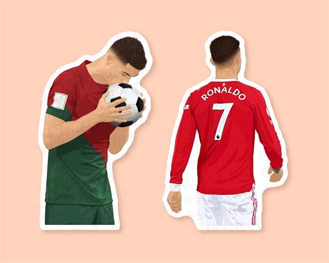 Cristiano Ronaldo Vinyl Sticker, Manchester United Sticker, CR7 ...