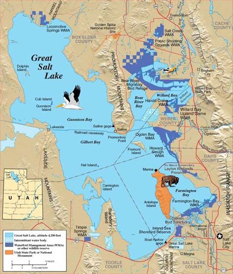 Great Salt Lake Map - salt lake city utah • mappery