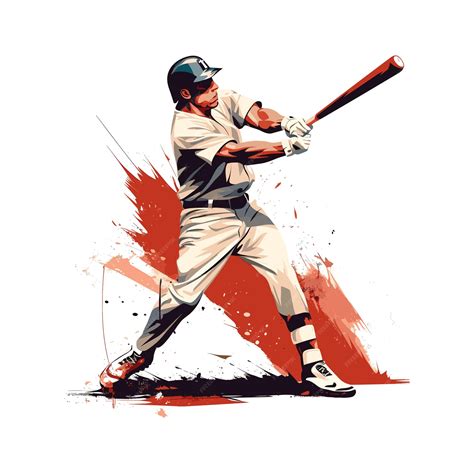 Premium Vector | A man hitting baseball vector illustration