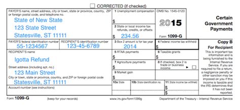 Understanding Your Tax Forms 2016: 1099-G, Certain Government Payments