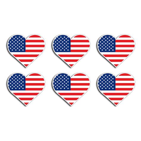 6 Mini American Flag Stickers USA Vinyl Die Cut Decals Car - Etsy