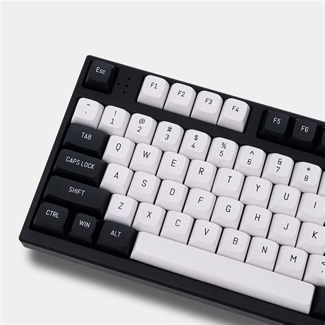 Buy Double Keycaps 150 Keys MSA Profile ISO/ANSI Layout Black and White ...