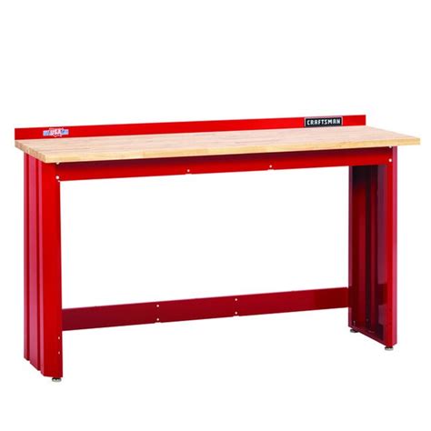 CRAFTSMAN 72-in W x 41.25-in H Red Wood Work Bench in the Work Benches ...