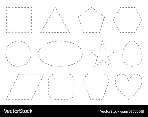 Practice drawing dashed line Royalty Free Vector Image